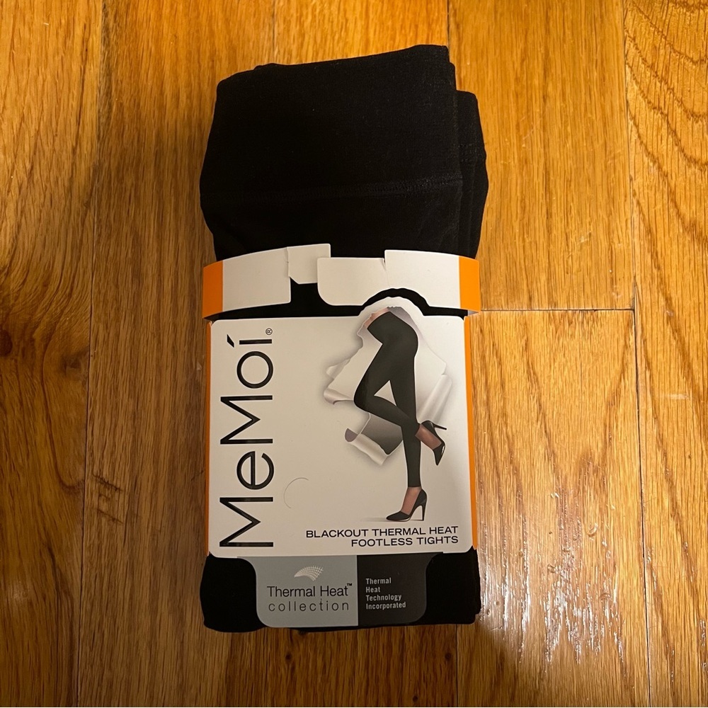 MeMoi Women's Blackout Thermal Heat Footless Tights, Black Size S/M NWT - Picture 2 of 2